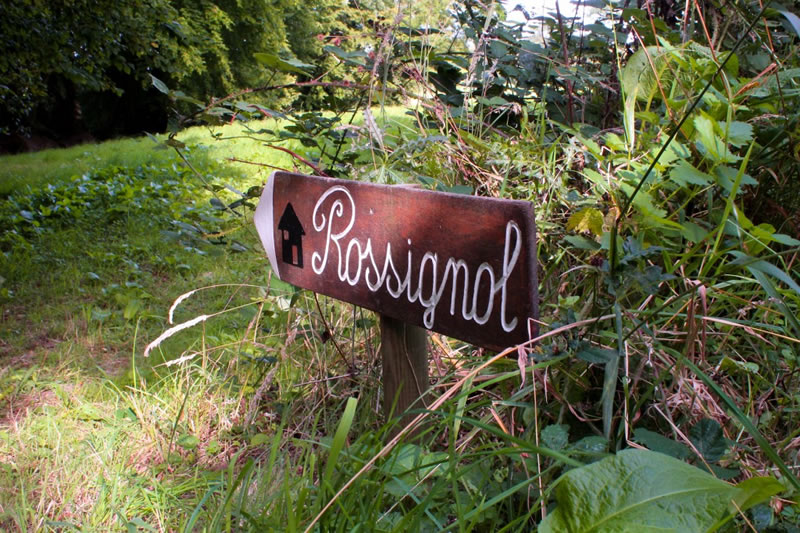 panneau indicatif de la cabane Rossignol